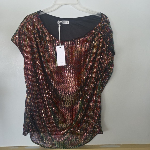 Grace Karin Tops - Grace Karin Mini Sequin Top Cap Sleeve Color Change Womens Size 2XL NWT Holiday